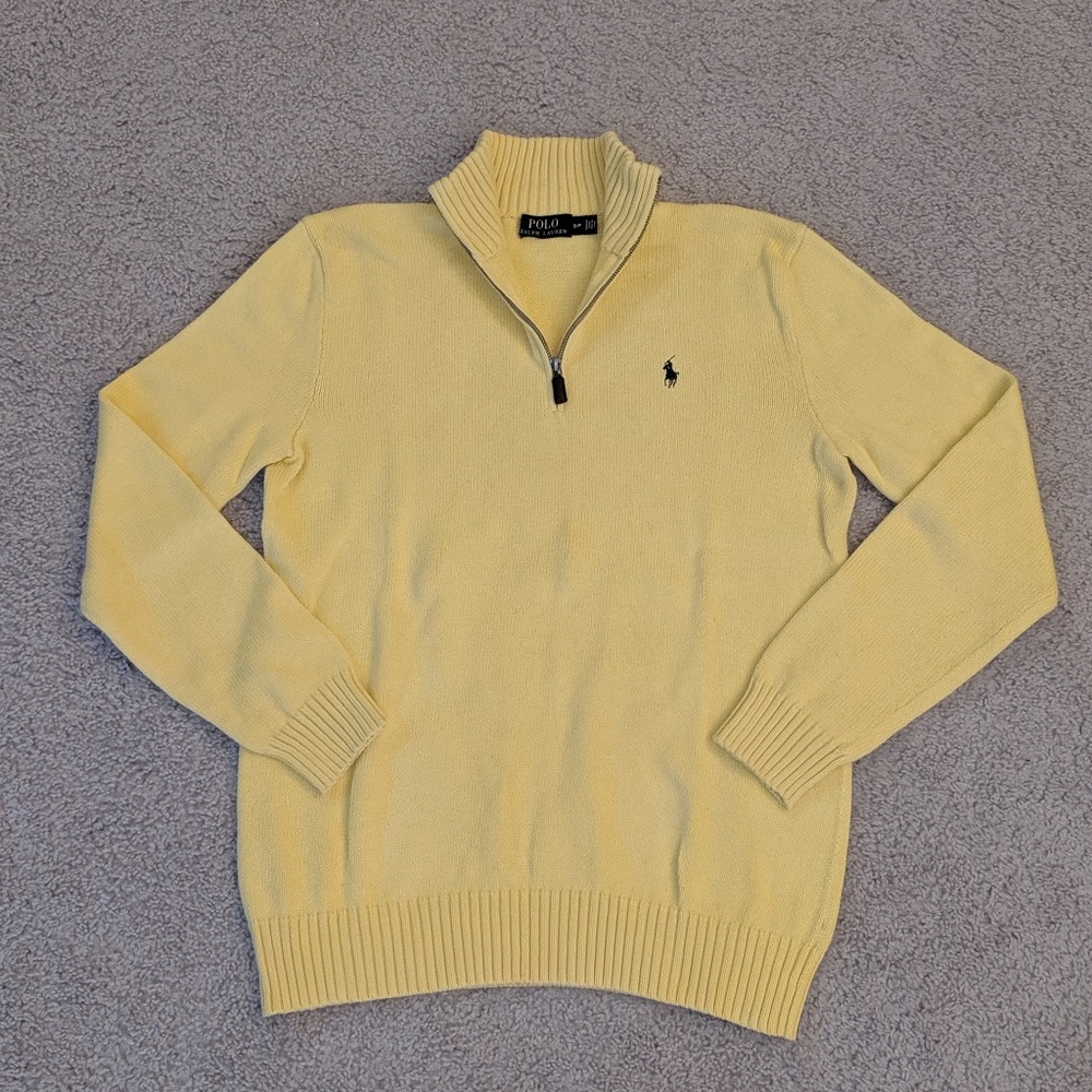 POLO RALPH LAUREN yellow half zip sweater
